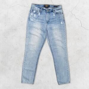 Lucky Brand Bridgette Capri Distressed Jeans Size 4 27